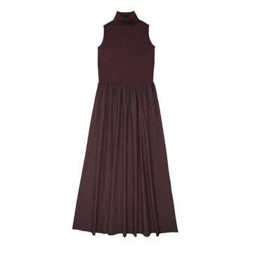Urban Edge Knit Combo Dress Mulberry