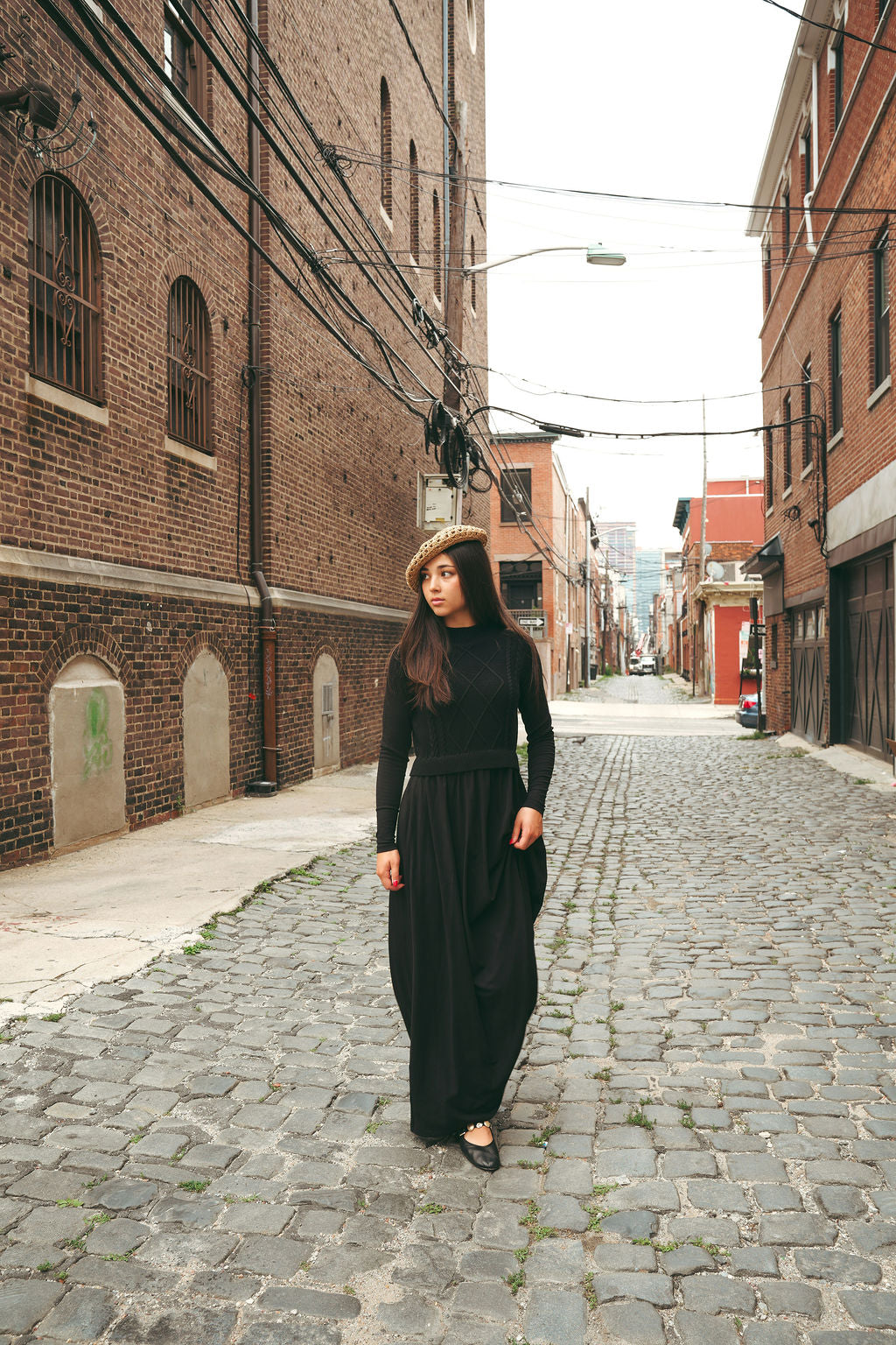 Urban Edge Knit Combo Robe Black