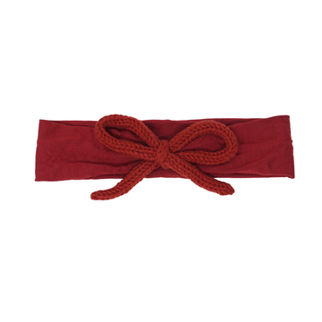 Bandeau Winter Red Knit Winter Rope Baby Modal Band- FINAL SALE
