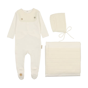Mon Tresor Ivory Knitted Nobility Boys Layette Set