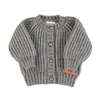 Piupiuchick Grey Knitted Baby Cardigan