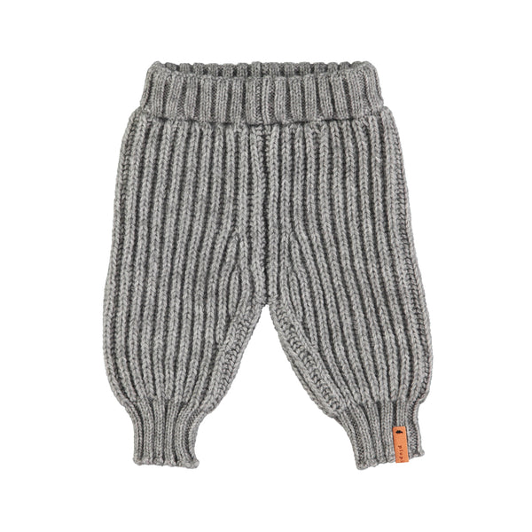 Piupiuchick Grey Knitted Baby Leggins