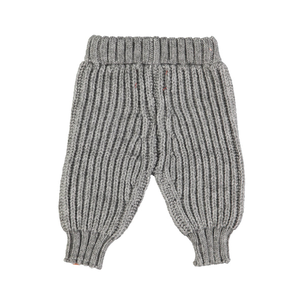 Piupiuchick Grey Knitted Baby Leggins