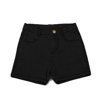 Bopop Black Denim Shorts