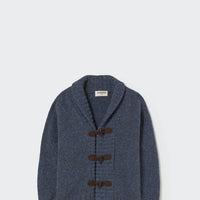 Little Cozmo Blue-Tweed Tricot Collor Baby Cardigan