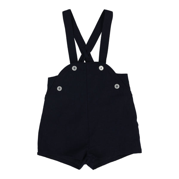 ANALOGIE BY LIL LEGS NAVY SUSPENDER SHORTS