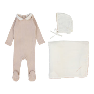 LILETTE  BY LIL LEGS  BY LIL LEGS BLUSH EDGED COLLAR LAYETTE SET