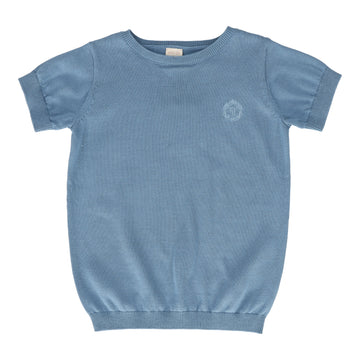 ANALOGIE BY LIL LEGS BRIGHT BLUE BOYS CREWNECK SWEATER SHORT SLEEVE