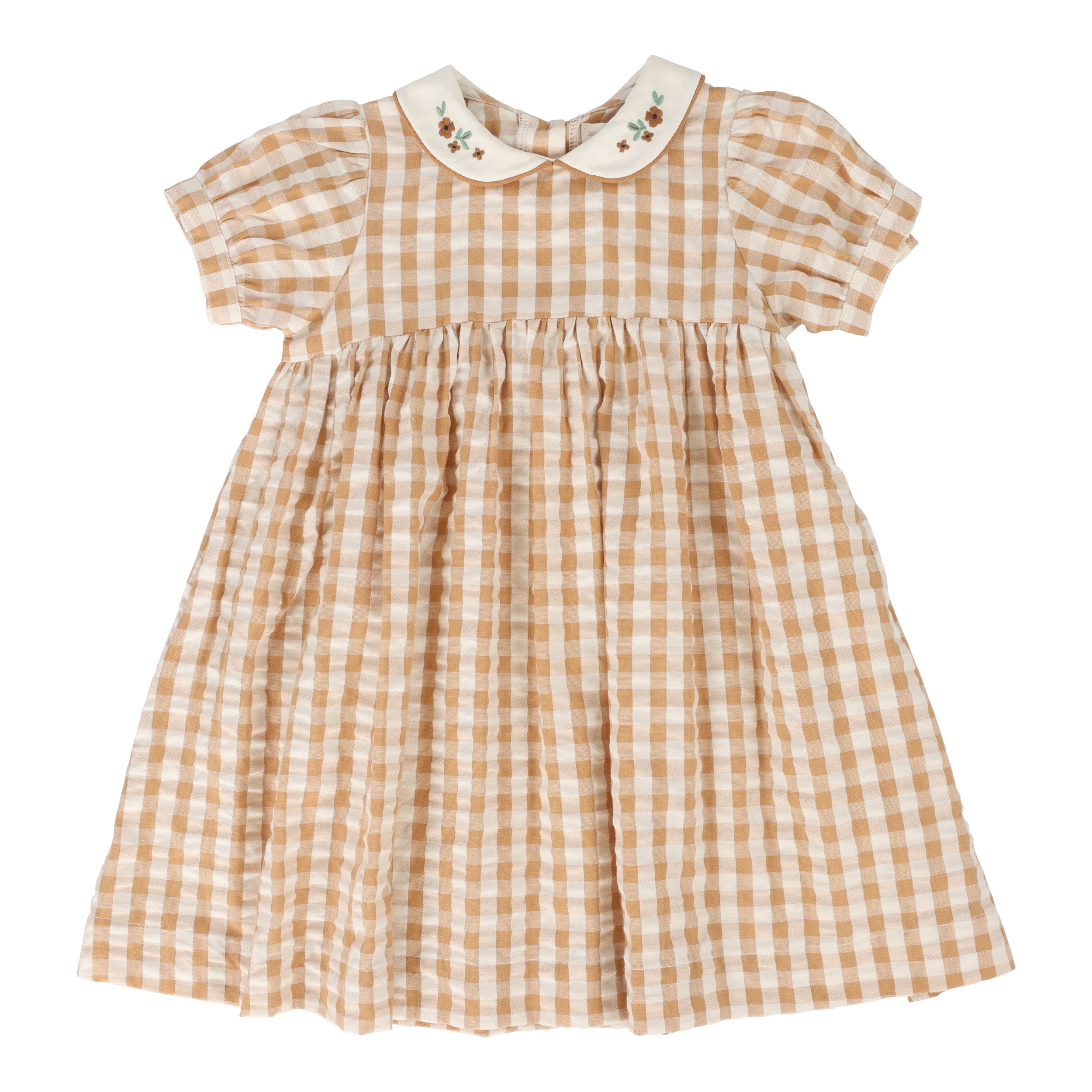 lil legs patch dress short sleeve ANALOGIE BY LIL LEGS GOLDEN GINGHAM DRESS SHORT SLEEVE