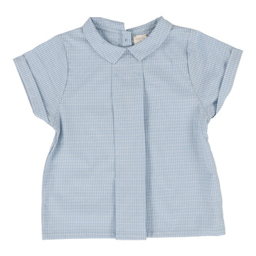 ANALOGIE BY LIL LEGS LIGHT BLUE WINDOWPANE TODDLER COLLAR SHIRT