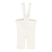 Analogie By Lil Legs Knit Short Suspender Leggings - White
