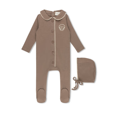 L'Amour Lou Mocha Grandpa Style Footie