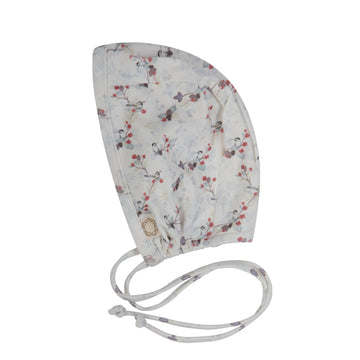 Citrine White Leaf Print Bonnet
