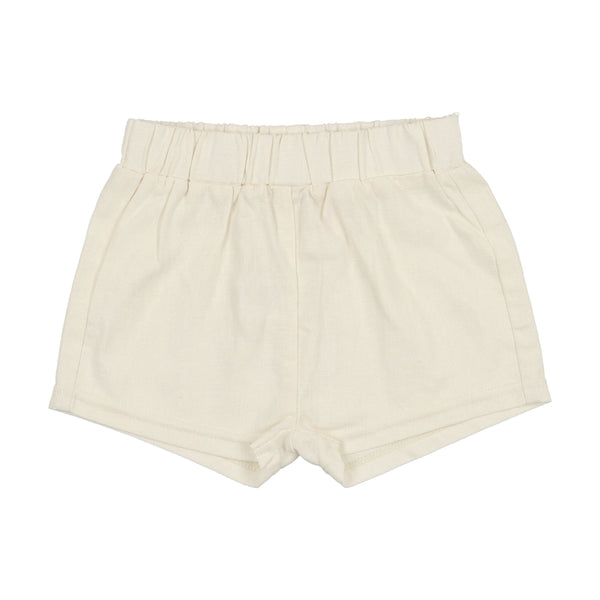 Analogie By Lil Legs Linen Pull On Shorts Cream