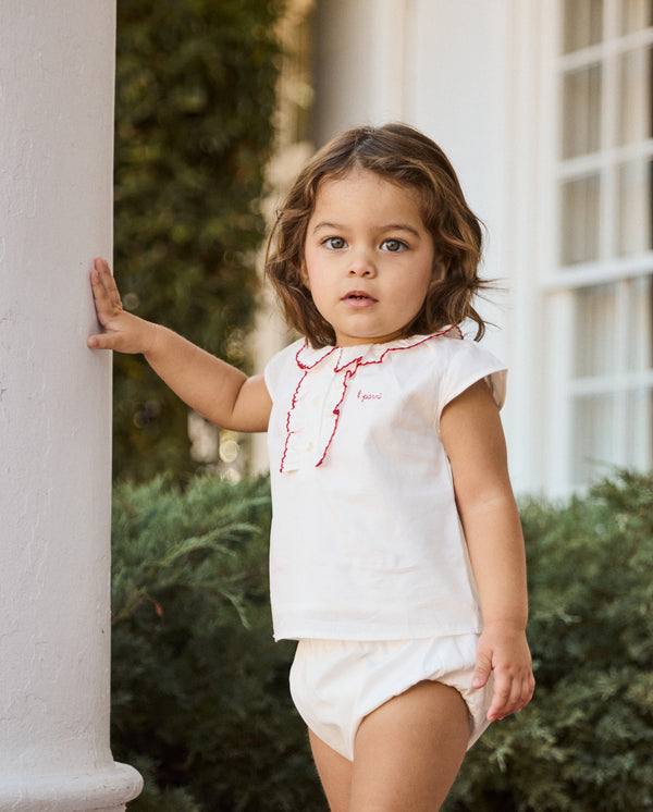 Little Parni White Pico Toddler Set (K645 Wht)