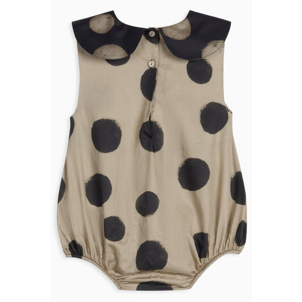 Wolf & Rita Polka Mocha Girl Jumpsuit Luna Woven