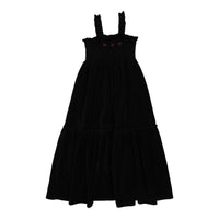 Lil Legs Velour Smocked Maxi Black
