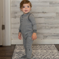 Limonana Striped Heather Boys Romper