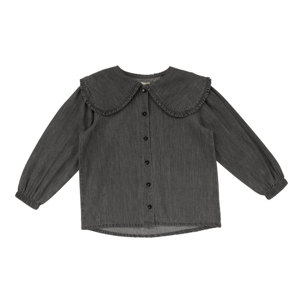 Analogie By Lil Legs Denim Tencel Blouse Grey Wash