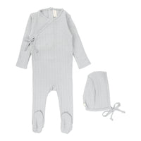 Lilette By Lil Legs Fine Pointelle Footie Set Blue