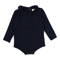 Lil Legs Collar Onesie Navy