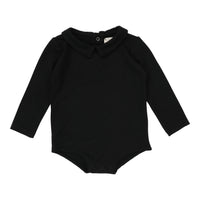 Lil Legs Collar Onesie Black