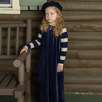 Limonana Navy Velour Maxi