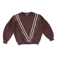 Lil Legs Girls Varsity Sweatshirt Dusty Plum