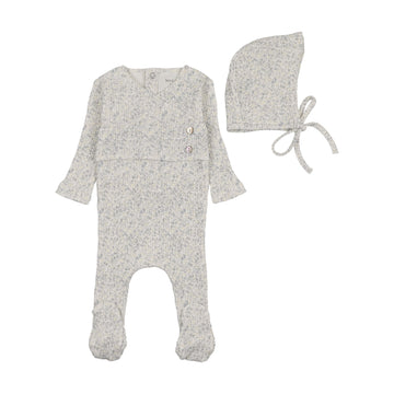 Bee & Dee Lemon Print Footie/Bonnet Boys Print