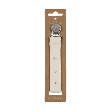Lilette by Lil Legs Cream/Oat Accessory Bitsy Floral Pacifier Clip