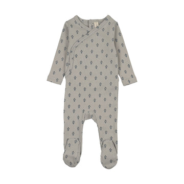 Lilette by Lil Legs Blue Cotton Marigold Footie
