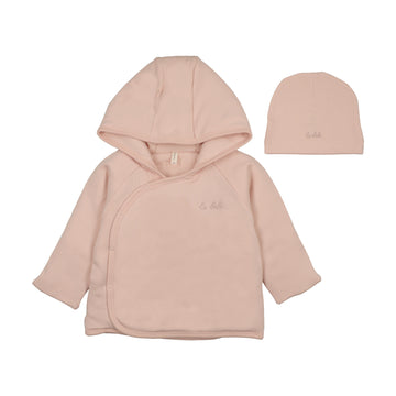 Lilette by Lil Legs Pale Pink Cotton Padded Solid Jacket