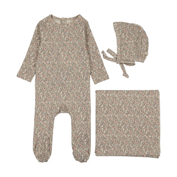 Lilette by Lil Legs Pink Cotton Sweet Liberty Print Layette Set