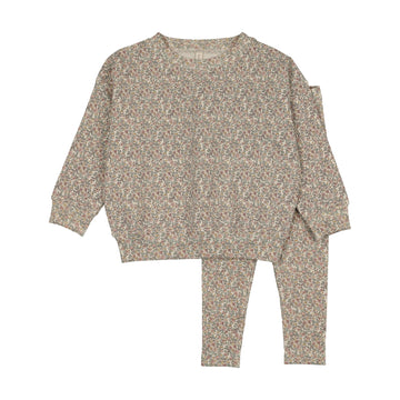 Lilette by Lil Legs Pink Cotton Liberty Sweatshirt Set