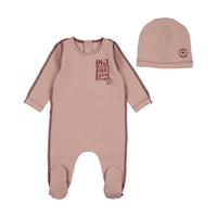 Bee & Dee Tea Rose Little Imprint Footie/Beanie