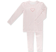 Little Label Pink Heart Herringbone Pajama