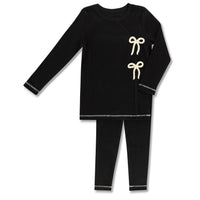 Little Label Black Weekend Wrap Pajama Bows (Girls)