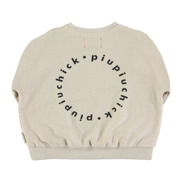 Piupiuchick Ecru Logo Sweatshirt