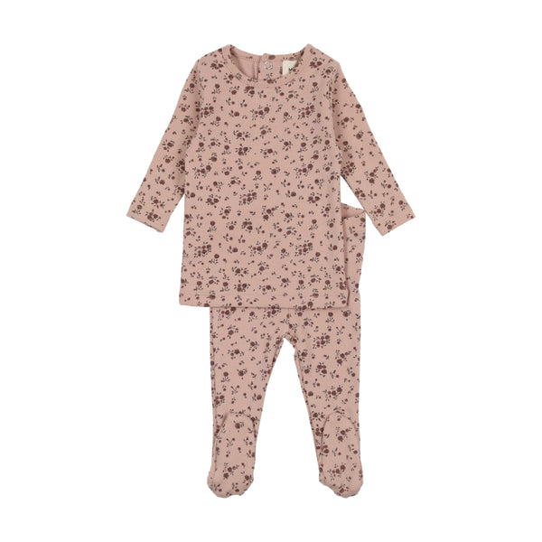 Mema Knits Floral Pink Floral Two-PieceSet