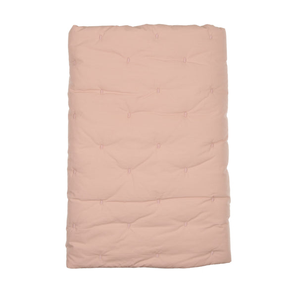 Mema Knits Pink Embroidered Blanket