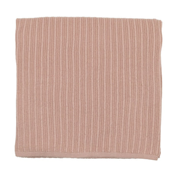 Mema Knits Pink Tint Pointelle Blanket