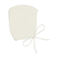 Mema Knits Cream Pearl Knit Bonnet