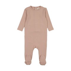 Mema Knits Pale Pink Pointelle Base Footie For Knits (M452)