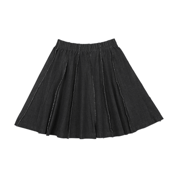 Bopop Black Denim Panel Skirt - License Details (License Collection) M901
