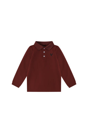 Bopop Burgundy Pocket Detail Emblem Polo (Burgundy Collection) M908
