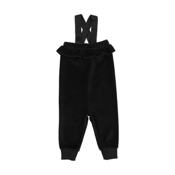 Bopop Black Basic Velour Overalls - Girl (Basics Collection) M937