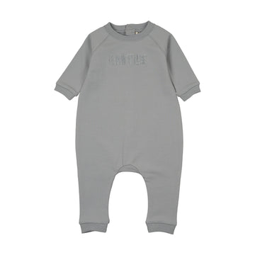 Mema Knits - Sherpa Wordart Jumpsuit - Dove Blue