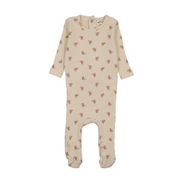 Mema Knits - Bear Printed Footie - Bear Print