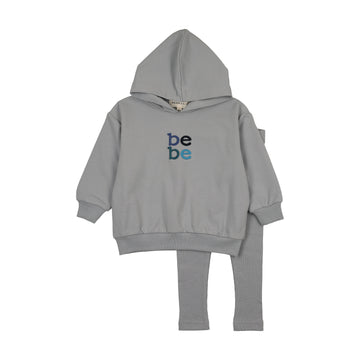 Mema Knits - Hooded Sweatshirt Set - Dove Blue
