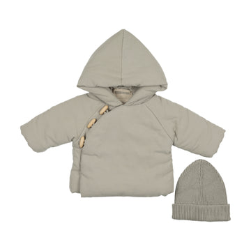 Mema Knits - Corduroy Jacket + Knitted Beanie - Hazy Blue